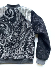 “Black Gray and Silver” Bomber Jacket