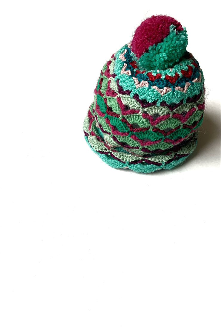 Bonnet au crochet " Menthe Poivrée "