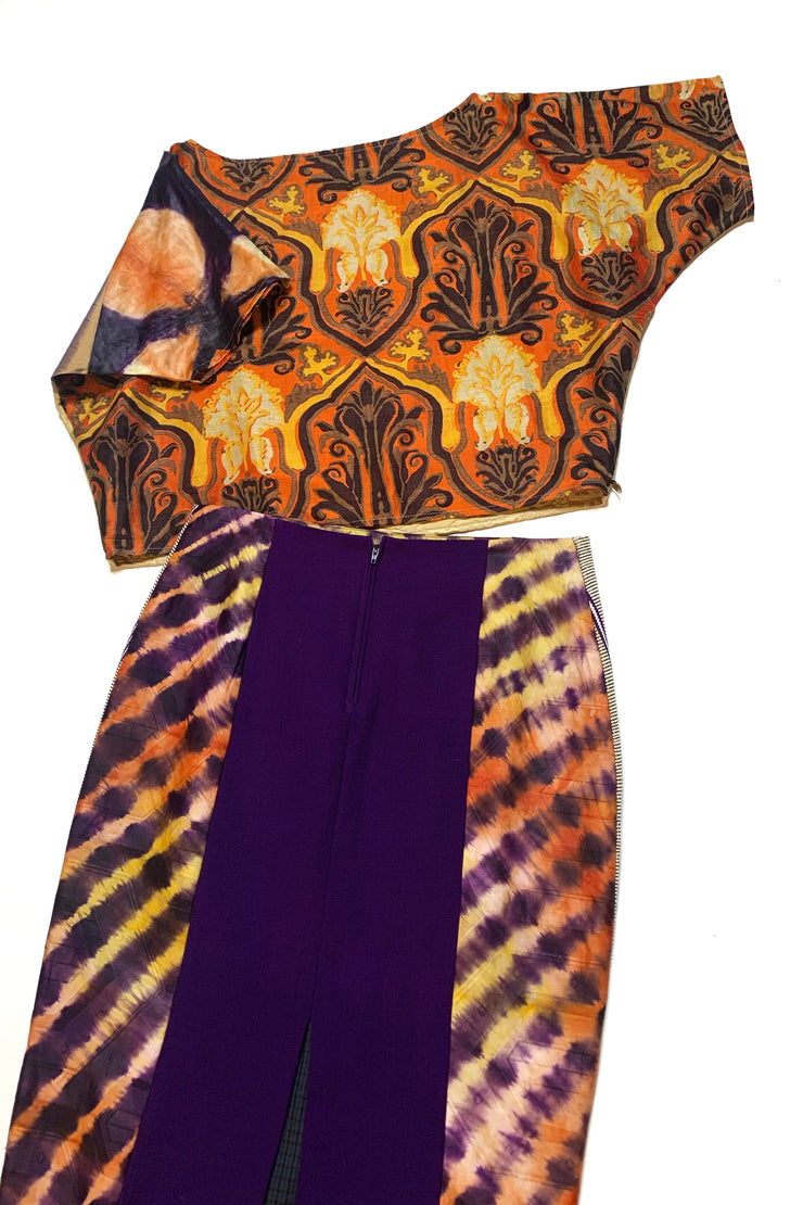 “Purple Tiger” Long Skirt