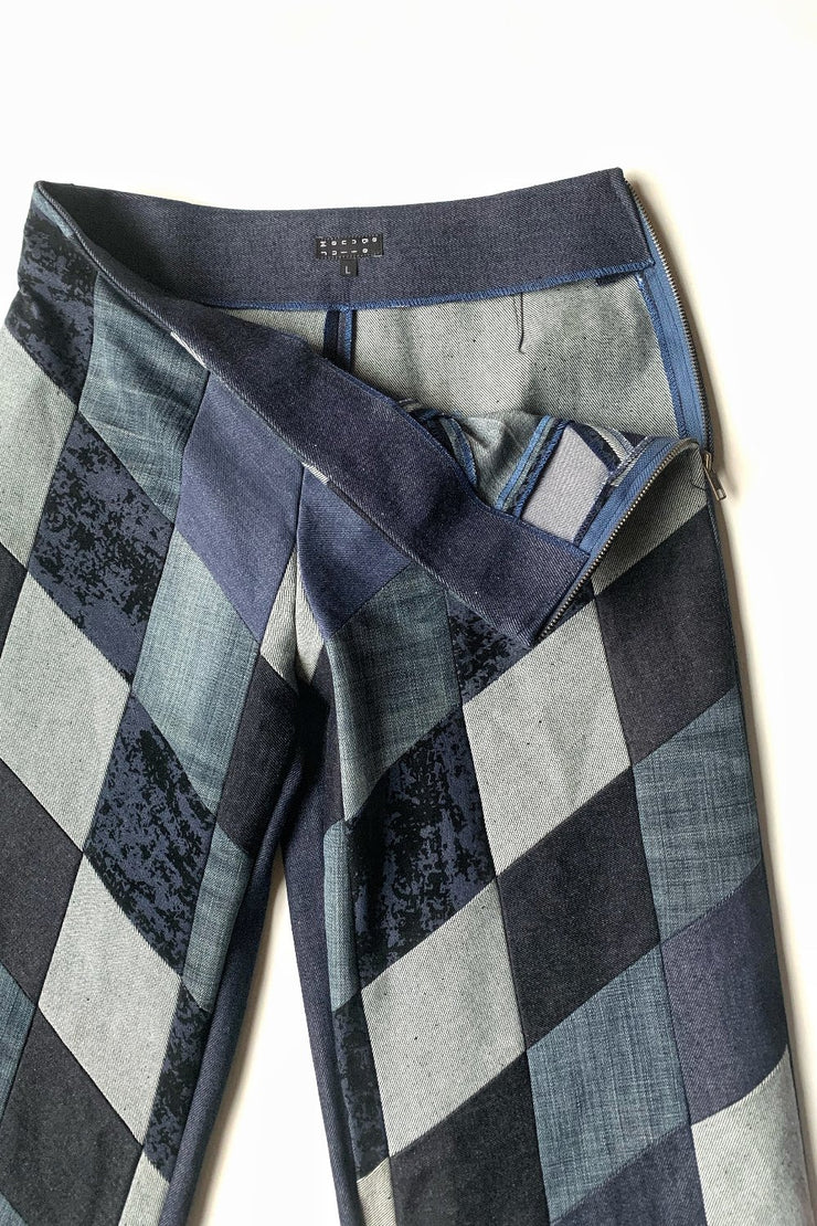 Pantalon droit « Patchwork Denim »