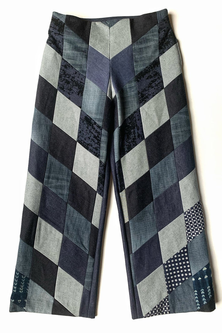 Pantalon droit « Patchwork Denim »