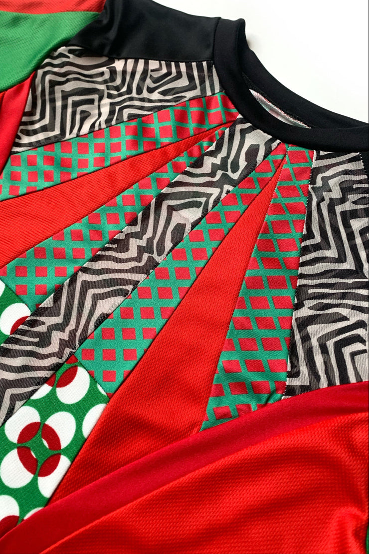 Maillot de Foot "Zèbre Vert et Rouge"