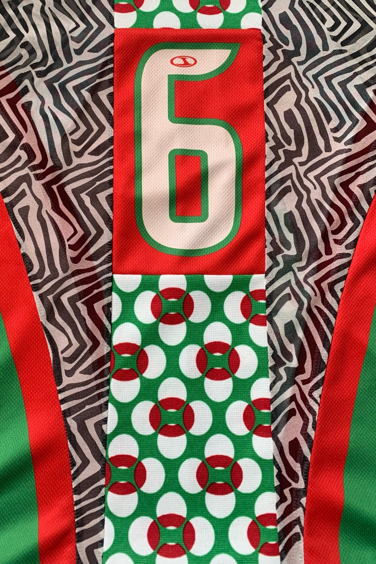 Maillot de Foot "Zèbre Vert et Rouge"