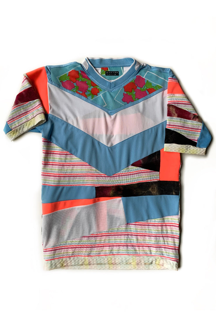 Maillot de Foot "Bleu Blanc Rose"