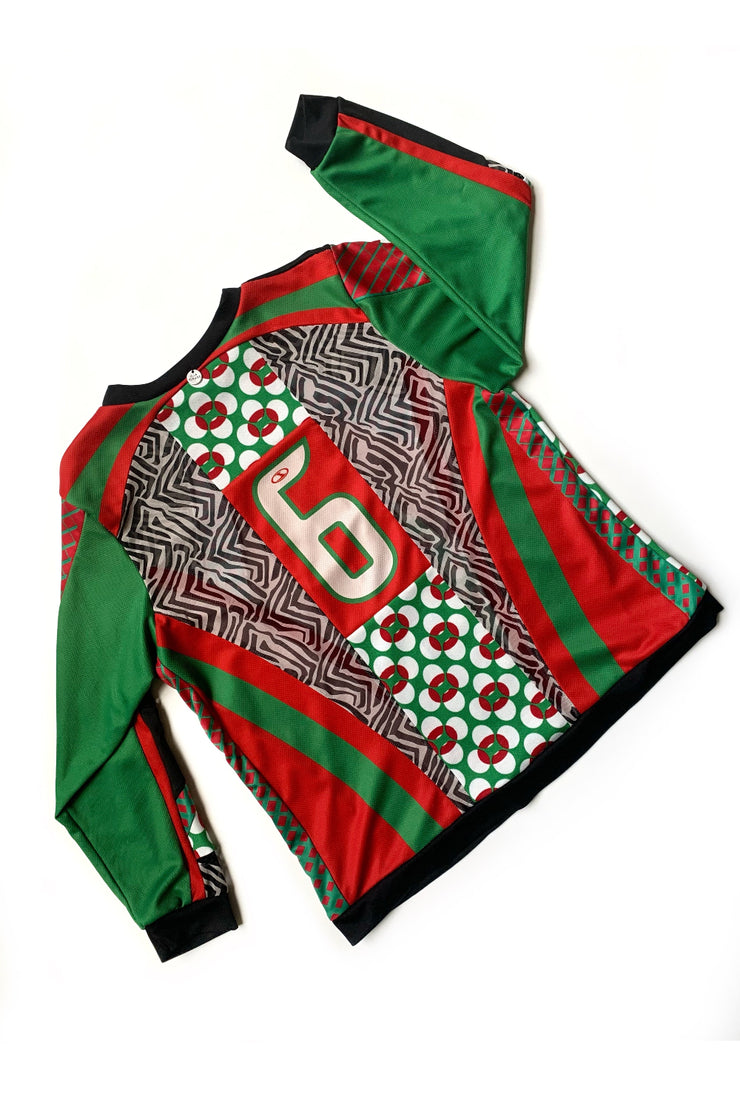 Maillot de Foot "Zèbre Vert et Rouge"
