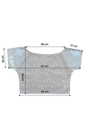 Image technique des mesures du vêtement crop top terre soie en centimètres