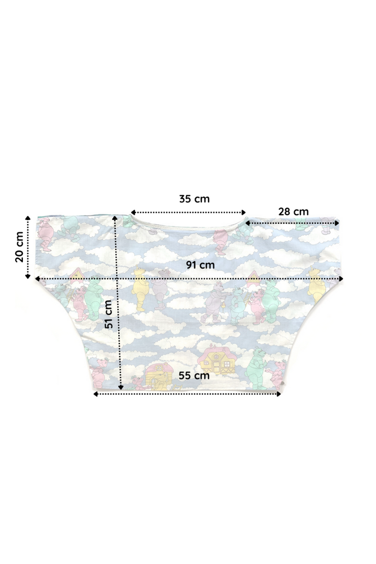 Two-sided Crop Top “Great Cloud Village”