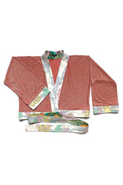 “Glittery Rose” Wrap-around mini-kimono