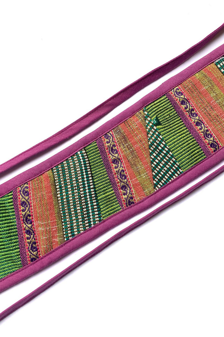 "Pink and Green Patchwork" Belt