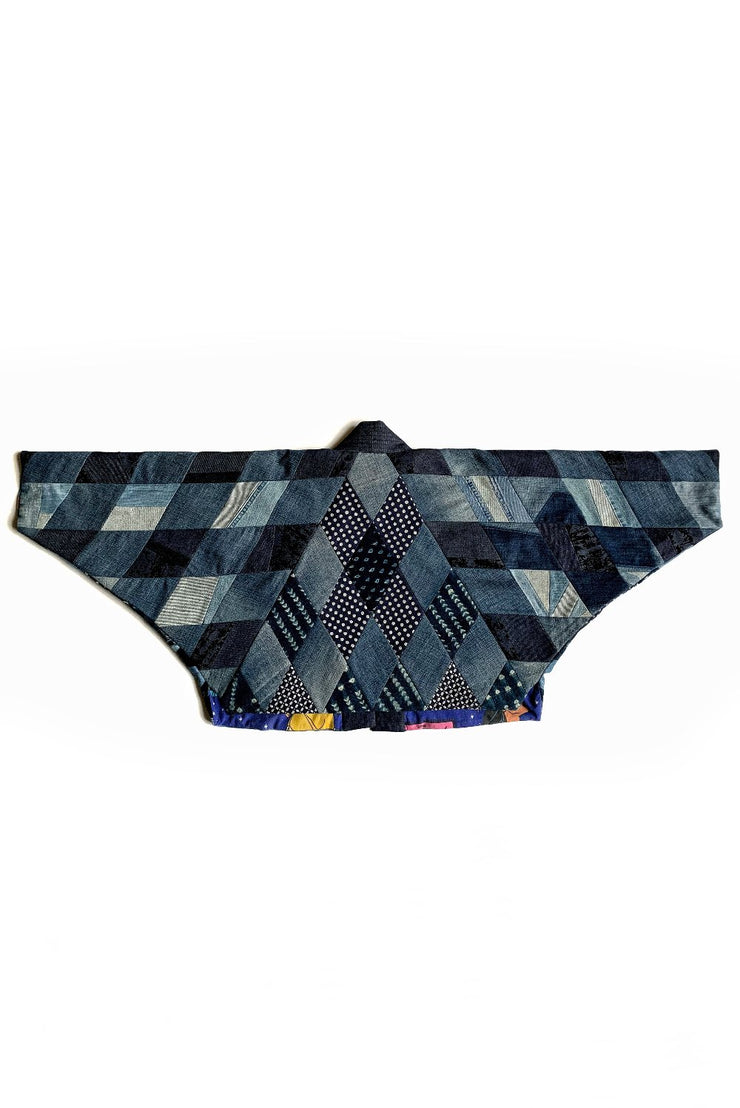 Crop Kimono « Patchwork Denim Indigo »