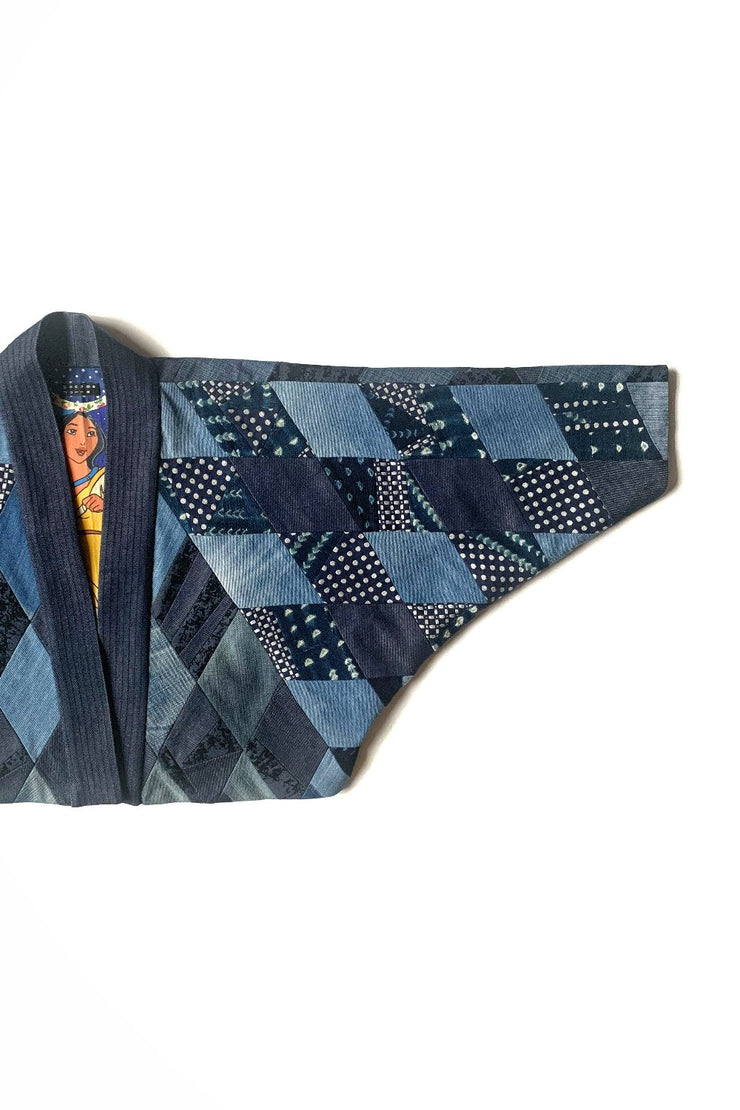 Crop Kimono « Patchwork Denim Indigo »