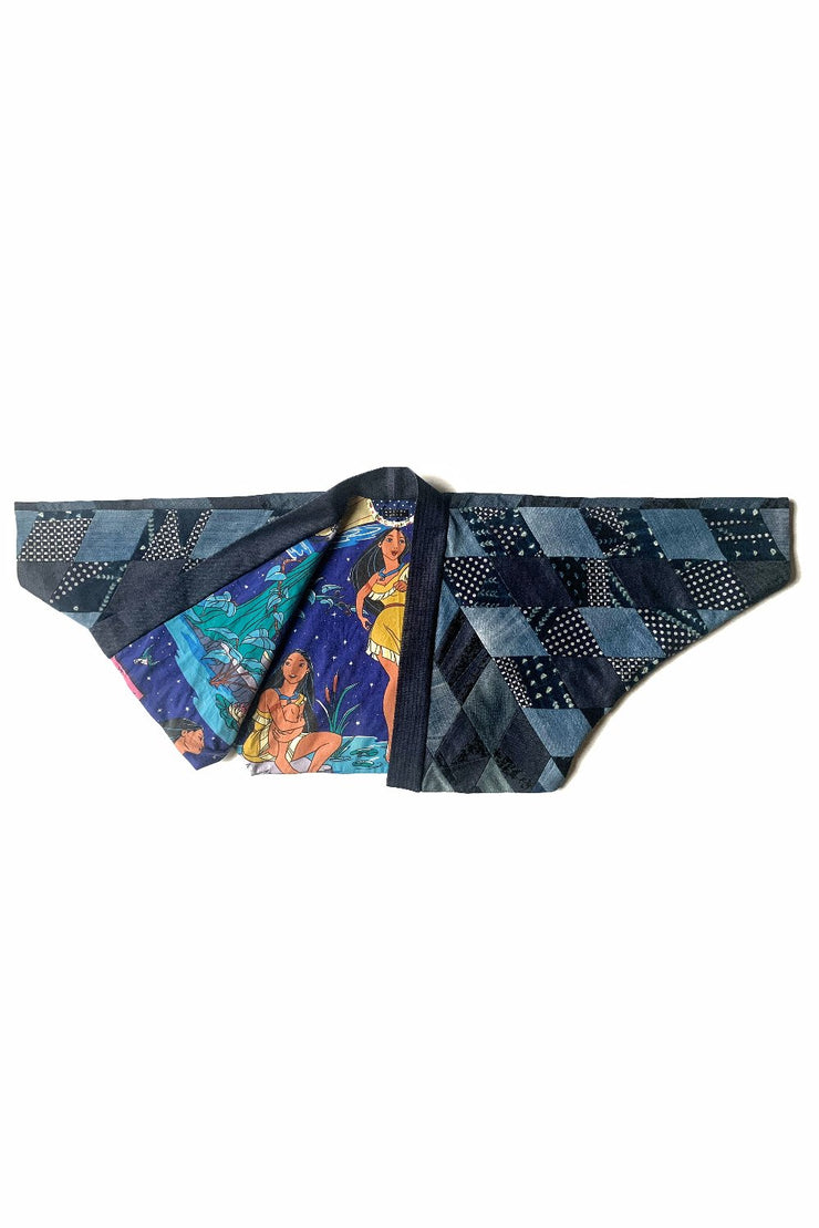 Crop Kimono « Patchwork Denim Indigo »