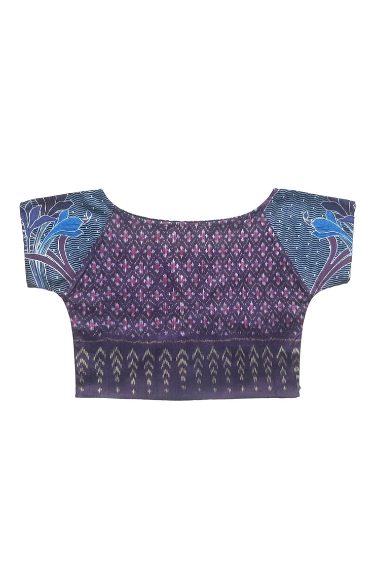 “Silk plum” two-sided crop top