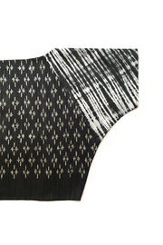 Two-sided crop top "Black White Silk"