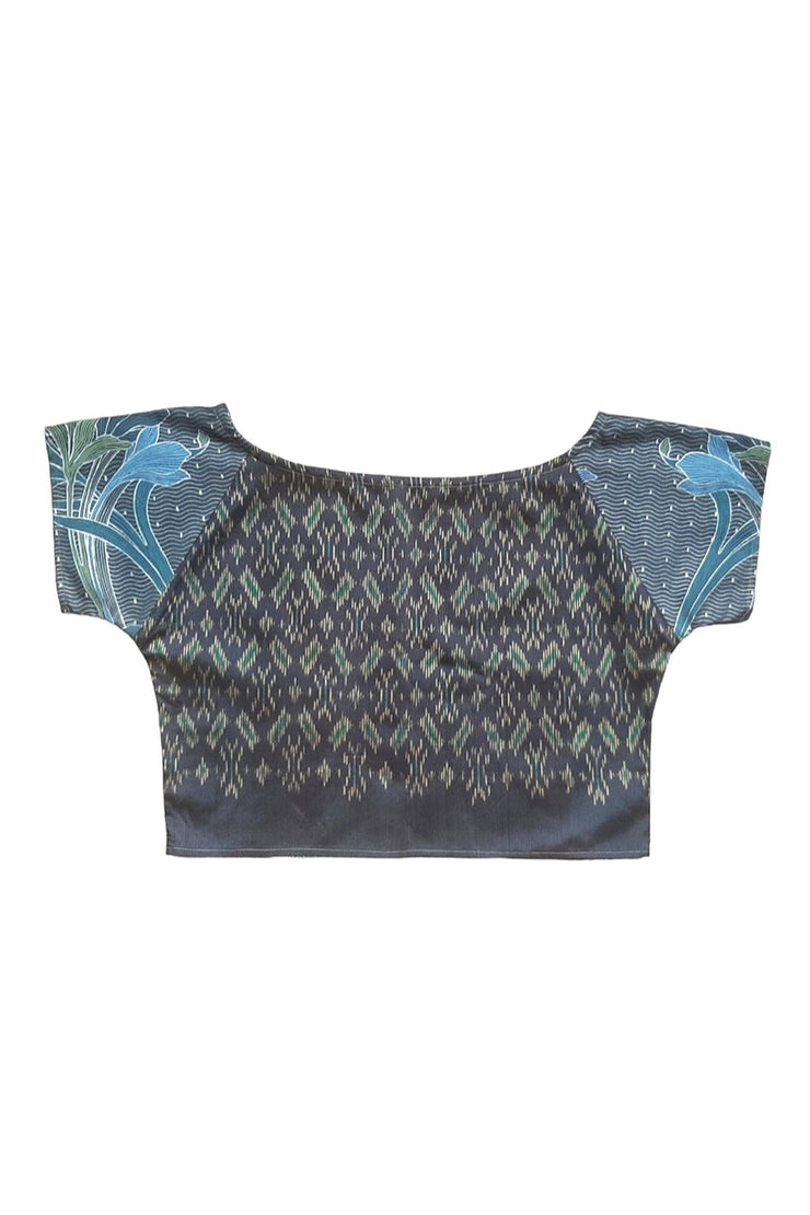“Silk Earth” two-sided Crop Top