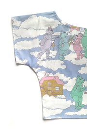 “Village in the Clouds” two-sided Crop Top