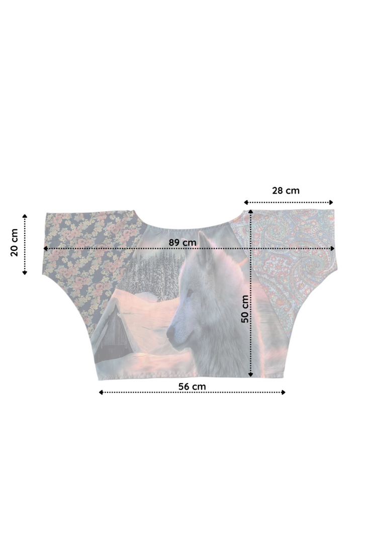 dimensions du crop top chien en centimètres