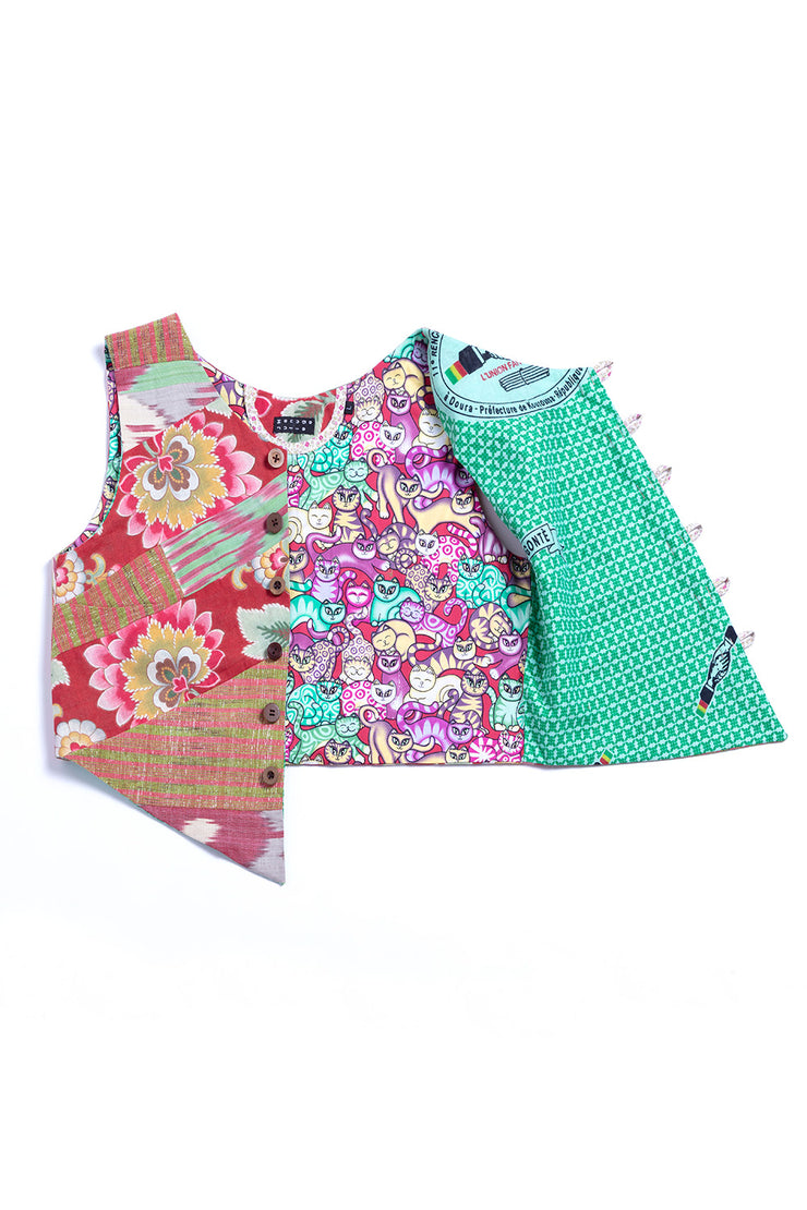 "Red and Green Patchwork" Vest