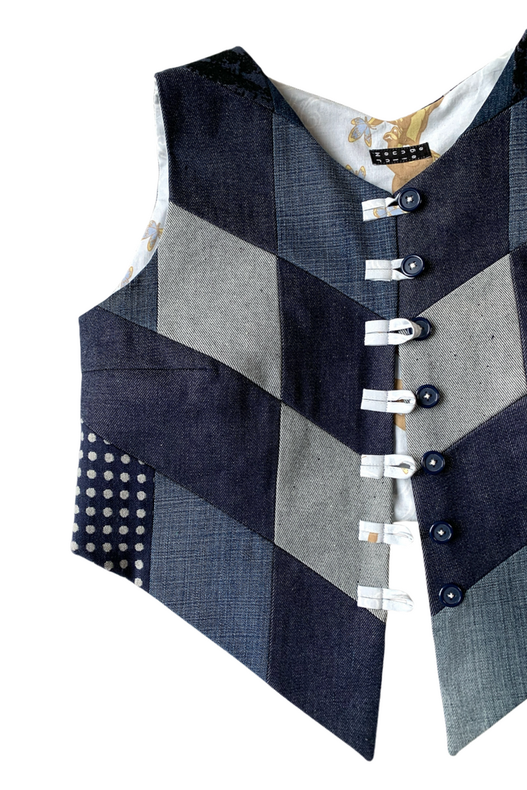 Gilet "Patchwork Denim Bambi »