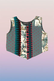 Gilet "Patchwork Ciel de Petits pois"