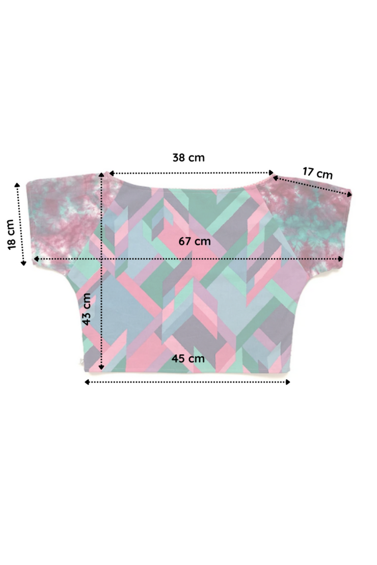 “Kaleidoscope” two-sided crop top