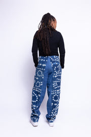 "Jean's Indigo" pleated trousers