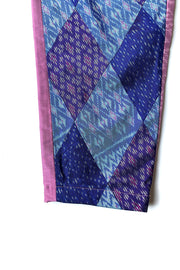 Pantalon à pinces "Patchwork soie Thaï "