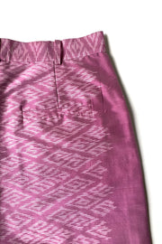 Pantalon à pinces "Patchwork soie Thaï "