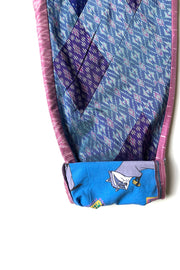 Pantalon à pinces "Patchwork soie Thaï "