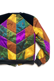 Bomber Jacket "Velvet and Quilted Silk" 
