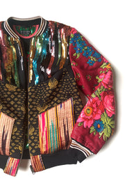 "Sequins and Butterflies" Bomber Jacket