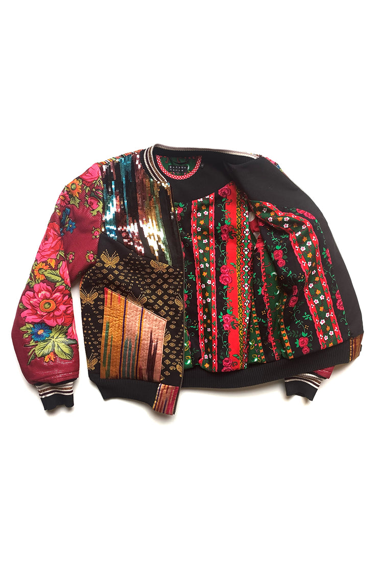 "Sequins and Butterflies" Bomber Jacket