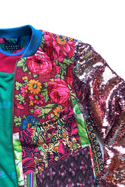 "Sequins and Peonies" Bomber Jacket